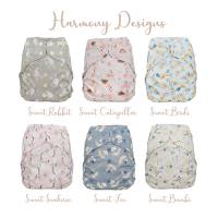 Blümchen diaper cover OneSize PUL Snaps Harmony Designs (recycled PES)