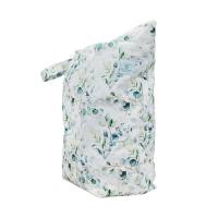 Blümchen wasserdichter Faltbodensack PUL FLORAL weiss Größe L - recycled PES