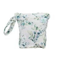 Blümchen wasserdichter Faltbodensack PUL FLORAL weiss Größe S - recycled PES