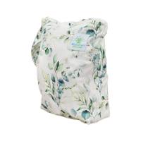 Blümchen wasserdichter Faltbodensack PUL FLORAL weiss Größe S - recycled PES