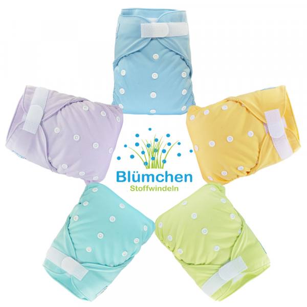 Blümchen Slimfit diaper cover OneSize without gusset plain color