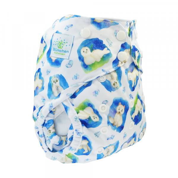 Blümchen diaper cover OneSize PUL Snaps watercolor collection