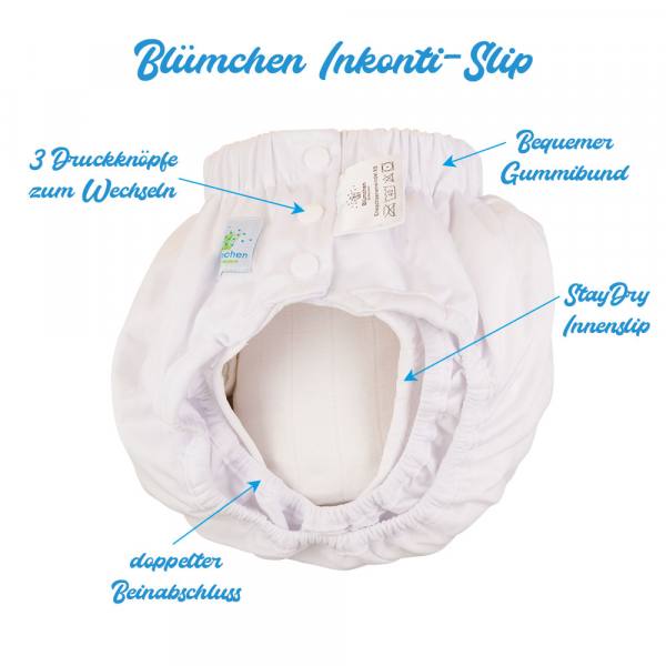 Blümchen Jugend/ Erwachsenen Inkontinenzslip weiss - MEDIUM