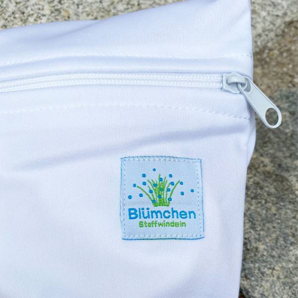 Blümchen Wetbag Nasstasche PUL unifarben mit Zip