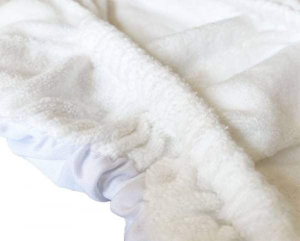 Blümchen Premium Pocket diaper shell Snap WHITE Organic Cotton (3-16kg) 5 pcs.