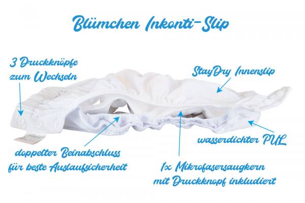 Blümchen Jugend/ Erwachsenen Inkontinenzslip weiss - MEDIUM