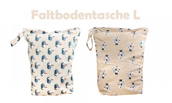 Blümchen wasserdichter Faltbodensack PUL mit Zip Cozy Designs Größe L