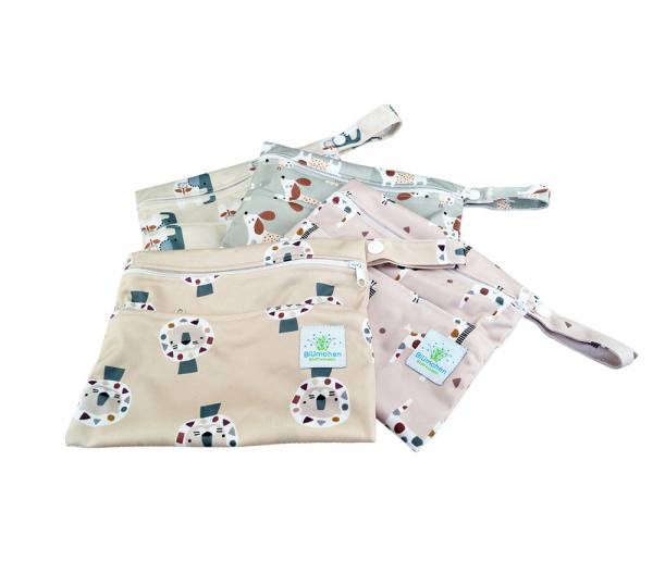 Blümchen mini wetbag PUL with 2 compartments COZY DESIGNS