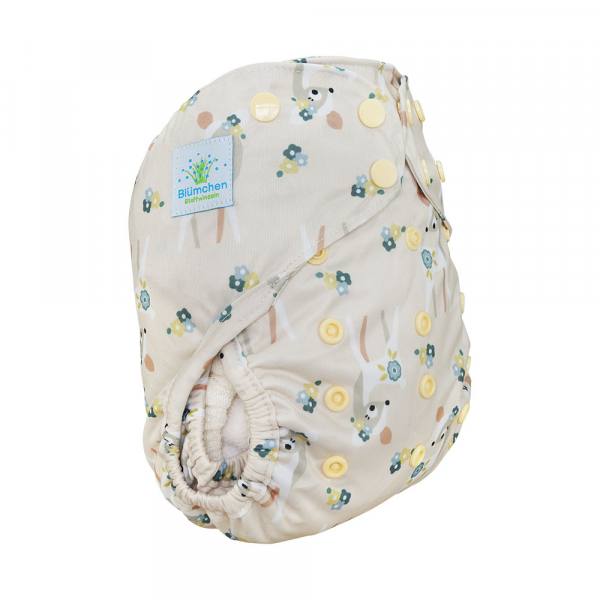 Blümchen diaper cover OneSize PUL Snaps Harmony Designs (recycled PES)