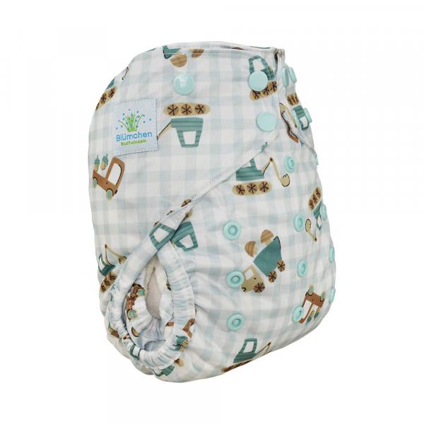 Blümchen diaper cover OneSize PUL Snaps Harmony Designs (recycled PES)