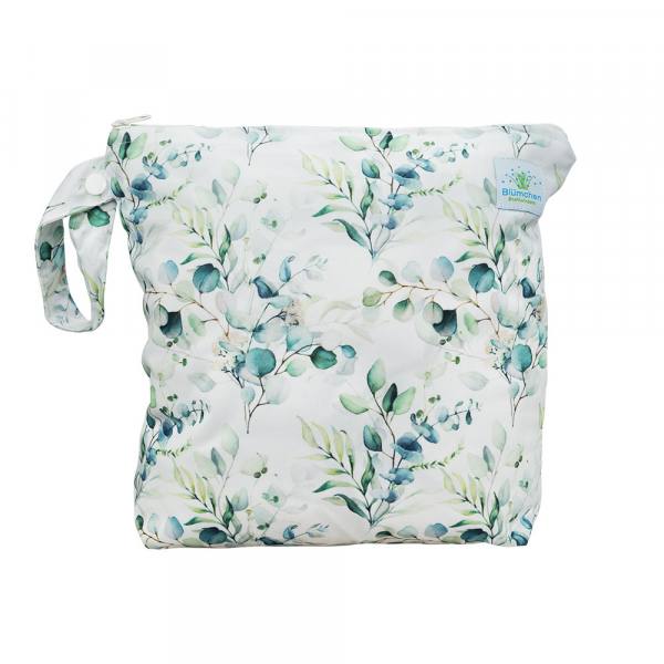 Blümchen volume wetbag PUL FLORAL white size M - recycled PES