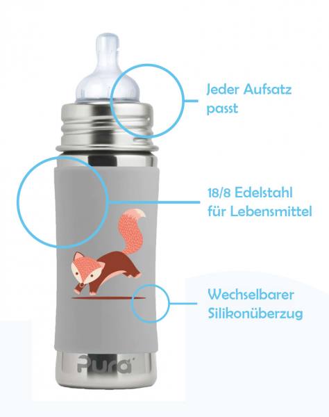 Purakiki Babyflasche 325 ml mit Sauger (VPE 6)